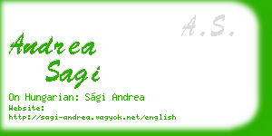 andrea sagi business card